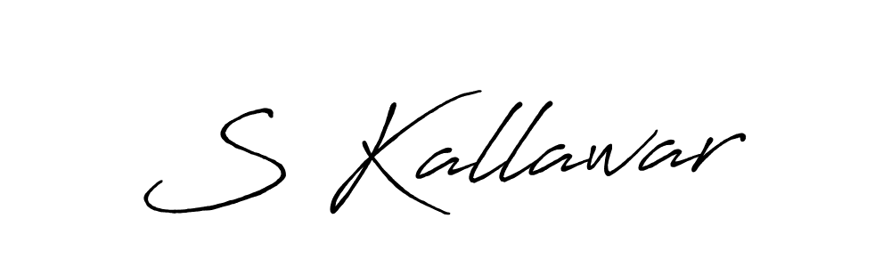 Make a beautiful signature design for name S Kallawar. With this signature (Antro_Vectra_Bolder) style, you can create a handwritten signature for free. S Kallawar signature style 7 images and pictures png