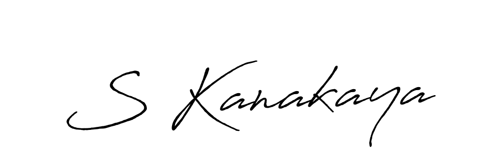 Make a beautiful signature design for name S Kanakaya. With this signature (Antro_Vectra_Bolder) style, you can create a handwritten signature for free. S Kanakaya signature style 7 images and pictures png