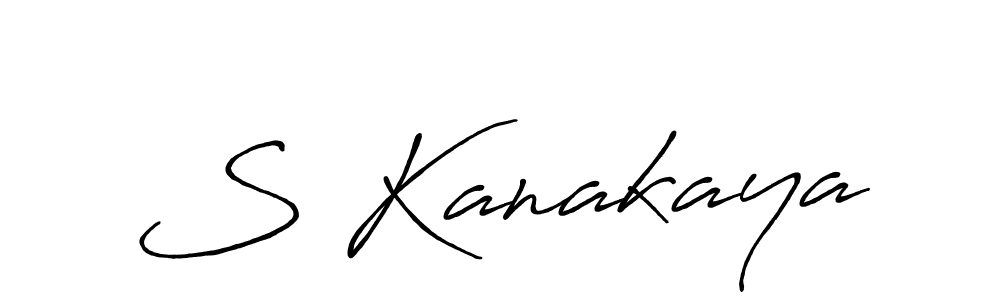 Make a beautiful signature design for name S Kanakaya. With this signature (Antro_Vectra_Bolder) style, you can create a handwritten signature for free. S Kanakaya signature style 7 images and pictures png