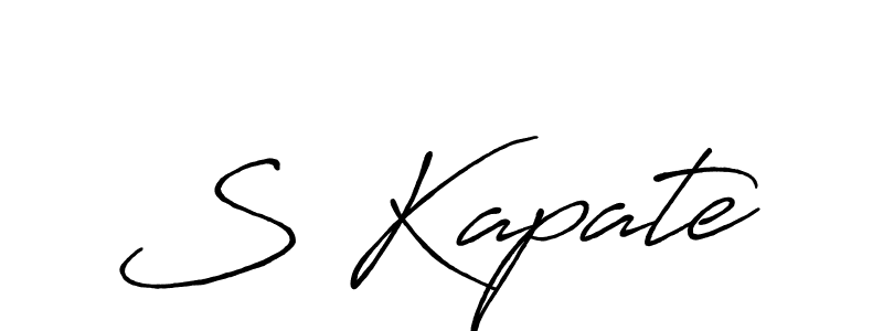 S Kapate stylish signature style. Best Handwritten Sign (Antro_Vectra_Bolder) for my name. Handwritten Signature Collection Ideas for my name S Kapate. S Kapate signature style 7 images and pictures png