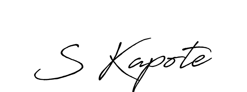 Make a beautiful signature design for name S Kapote. With this signature (Antro_Vectra_Bolder) style, you can create a handwritten signature for free. S Kapote signature style 7 images and pictures png