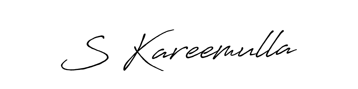 This is the best signature style for the S Kareemulla name. Also you like these signature font (Antro_Vectra_Bolder). Mix name signature. S Kareemulla signature style 7 images and pictures png