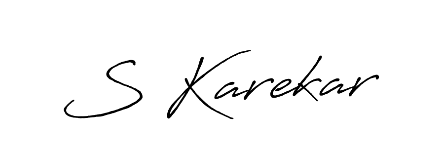 How to make S Karekar signature? Antro_Vectra_Bolder is a professional autograph style. Create handwritten signature for S Karekar name. S Karekar signature style 7 images and pictures png