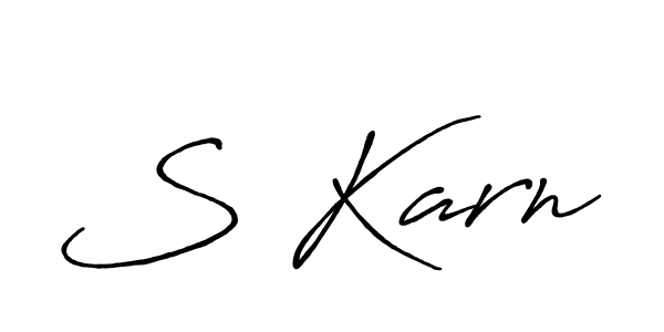 S Karn stylish signature style. Best Handwritten Sign (Antro_Vectra_Bolder) for my name. Handwritten Signature Collection Ideas for my name S Karn. S Karn signature style 7 images and pictures png