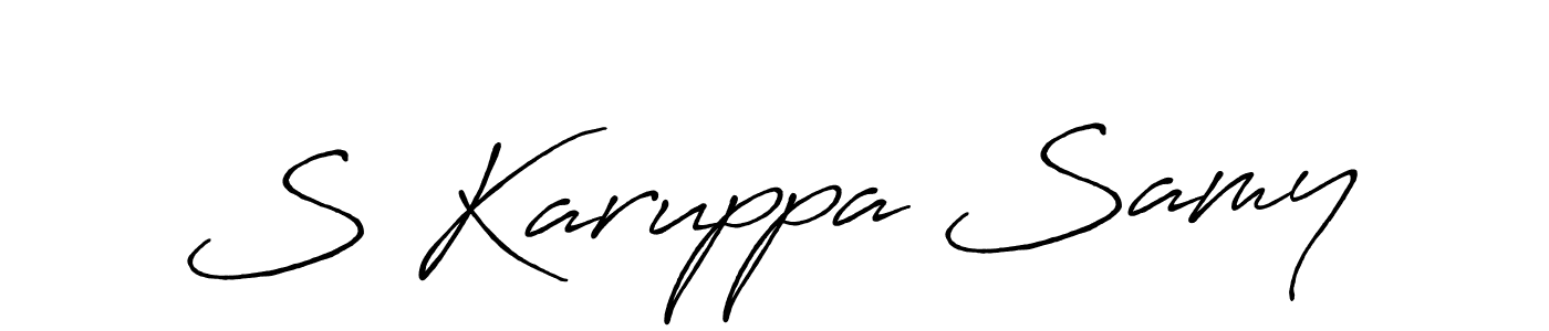 How to make S Karuppa Samy signature? Antro_Vectra_Bolder is a professional autograph style. Create handwritten signature for S Karuppa Samy name. S Karuppa Samy signature style 7 images and pictures png