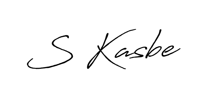 Also we have S Kasbe name is the best signature style. Create professional handwritten signature collection using Antro_Vectra_Bolder autograph style. S Kasbe signature style 7 images and pictures png
