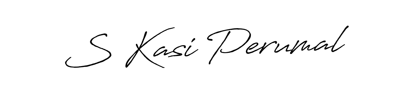 Design your own signature with our free online signature maker. With this signature software, you can create a handwritten (Antro_Vectra_Bolder) signature for name S Kasi Perumal. S Kasi Perumal signature style 7 images and pictures png