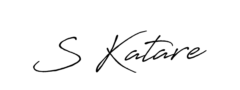 Create a beautiful signature design for name S Katare. With this signature (Antro_Vectra_Bolder) fonts, you can make a handwritten signature for free. S Katare signature style 7 images and pictures png