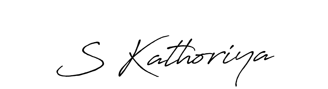 Create a beautiful signature design for name S Kathoriya. With this signature (Antro_Vectra_Bolder) fonts, you can make a handwritten signature for free. S Kathoriya signature style 7 images and pictures png