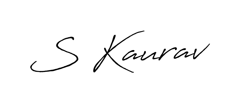 You should practise on your own different ways (Antro_Vectra_Bolder) to write your name (S Kaurav) in signature. don't let someone else do it for you. S Kaurav signature style 7 images and pictures png