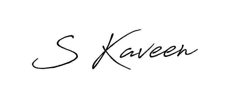 Design your own signature with our free online signature maker. With this signature software, you can create a handwritten (Antro_Vectra_Bolder) signature for name S Kaveen. S Kaveen signature style 7 images and pictures png