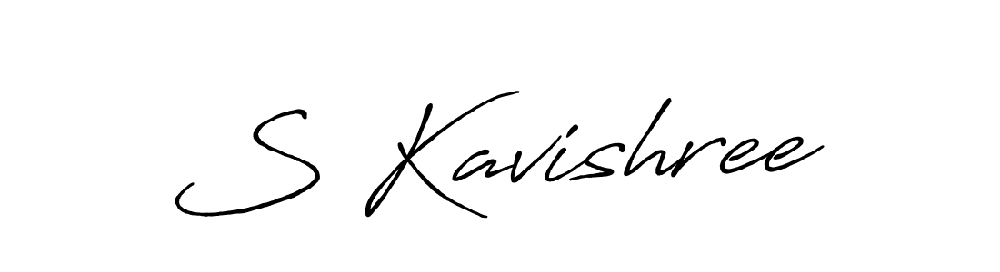 Also we have S Kavishree name is the best signature style. Create professional handwritten signature collection using Antro_Vectra_Bolder autograph style. S Kavishree signature style 7 images and pictures png