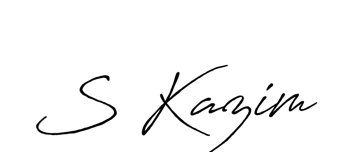 How to make S Kazim signature? Antro_Vectra_Bolder is a professional autograph style. Create handwritten signature for S Kazim name. S Kazim signature style 7 images and pictures png