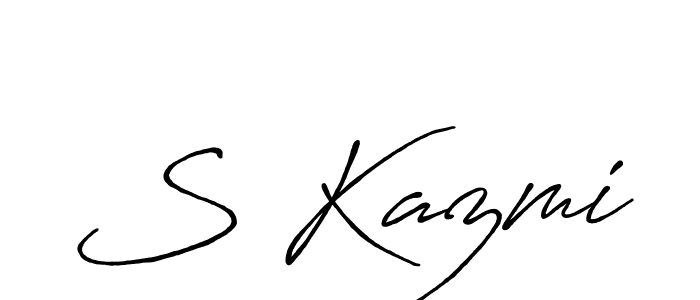 Also we have S Kazmi name is the best signature style. Create professional handwritten signature collection using Antro_Vectra_Bolder autograph style. S Kazmi signature style 7 images and pictures png