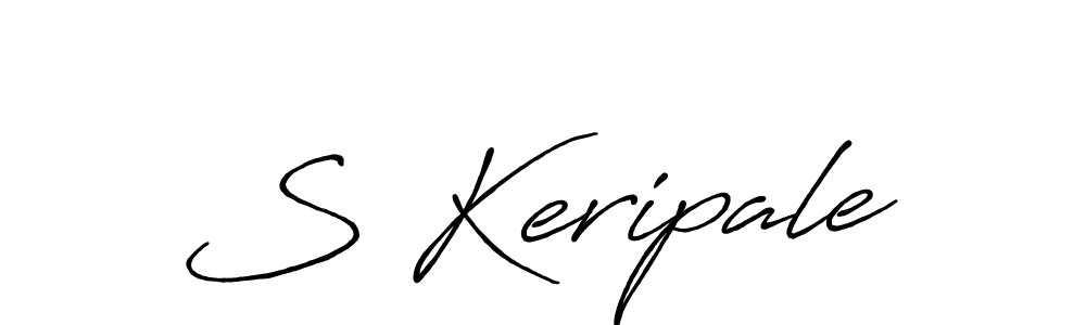 How to make S Keripale name signature. Use Antro_Vectra_Bolder style for creating short signs online. This is the latest handwritten sign. S Keripale signature style 7 images and pictures png