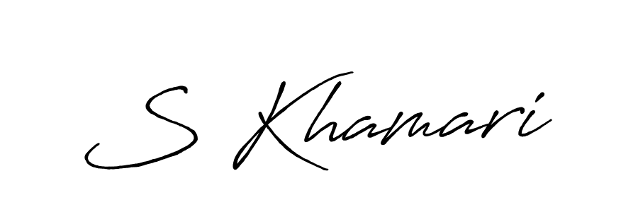 Create a beautiful signature design for name S Khamari. With this signature (Antro_Vectra_Bolder) fonts, you can make a handwritten signature for free. S Khamari signature style 7 images and pictures png