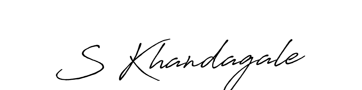 Make a beautiful signature design for name S Khandagale. Use this online signature maker to create a handwritten signature for free. S Khandagale signature style 7 images and pictures png