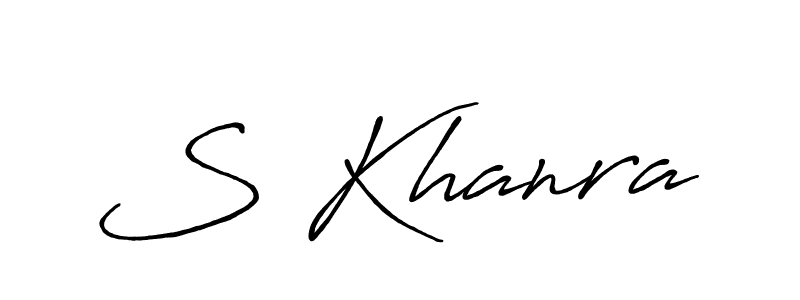Antro_Vectra_Bolder is a professional signature style that is perfect for those who want to add a touch of class to their signature. It is also a great choice for those who want to make their signature more unique. Get S Khanra name to fancy signature for free. S Khanra signature style 7 images and pictures png
