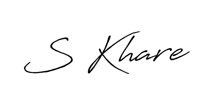 Use a signature maker to create a handwritten signature online. With this signature software, you can design (Antro_Vectra_Bolder) your own signature for name S Khare. S Khare signature style 7 images and pictures png
