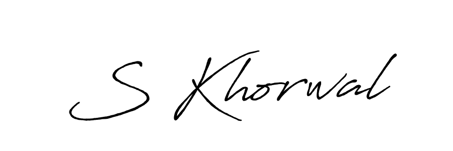 Make a beautiful signature design for name S Khorwal. With this signature (Antro_Vectra_Bolder) style, you can create a handwritten signature for free. S Khorwal signature style 7 images and pictures png