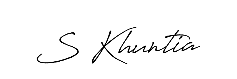 Also You can easily find your signature by using the search form. We will create S Khuntia name handwritten signature images for you free of cost using Antro_Vectra_Bolder sign style. S Khuntia signature style 7 images and pictures png