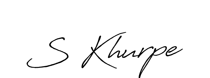 This is the best signature style for the S Khurpe name. Also you like these signature font (Antro_Vectra_Bolder). Mix name signature. S Khurpe signature style 7 images and pictures png