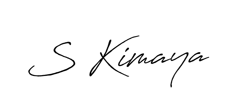 Create a beautiful signature design for name S Kimaya. With this signature (Antro_Vectra_Bolder) fonts, you can make a handwritten signature for free. S Kimaya signature style 7 images and pictures png