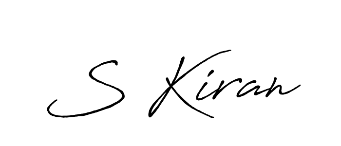 Create a beautiful signature design for name S Kiran. With this signature (Antro_Vectra_Bolder) fonts, you can make a handwritten signature for free. S Kiran signature style 7 images and pictures png