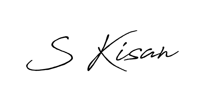 Use a signature maker to create a handwritten signature online. With this signature software, you can design (Antro_Vectra_Bolder) your own signature for name S Kisan. S Kisan signature style 7 images and pictures png