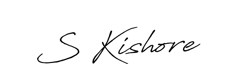 How to make S Kishore signature? Antro_Vectra_Bolder is a professional autograph style. Create handwritten signature for S Kishore name. S Kishore signature style 7 images and pictures png
