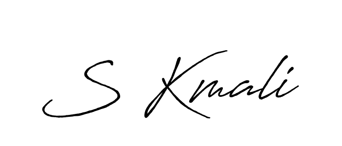 Create a beautiful signature design for name S Kmali. With this signature (Antro_Vectra_Bolder) fonts, you can make a handwritten signature for free. S Kmali signature style 7 images and pictures png