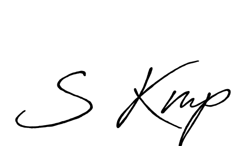 Create a beautiful signature design for name S Kmp. With this signature (Antro_Vectra_Bolder) fonts, you can make a handwritten signature for free. S Kmp signature style 7 images and pictures png
