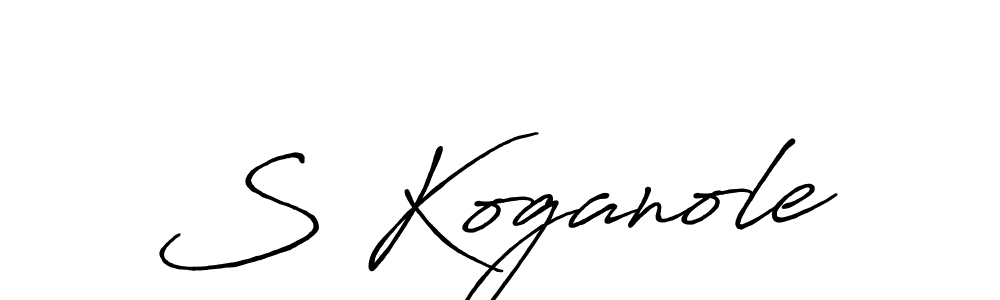 Use a signature maker to create a handwritten signature online. With this signature software, you can design (Antro_Vectra_Bolder) your own signature for name S Koganole. S Koganole signature style 7 images and pictures png