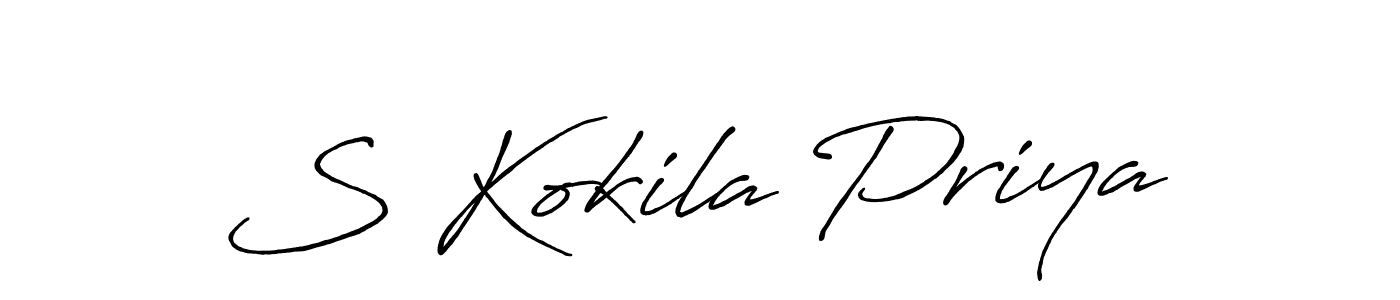 Also we have S Kokila Priya name is the best signature style. Create professional handwritten signature collection using Antro_Vectra_Bolder autograph style. S Kokila Priya signature style 7 images and pictures png