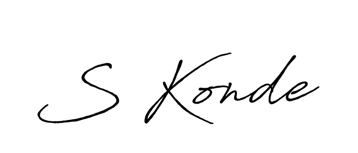 Create a beautiful signature design for name S Konde. With this signature (Antro_Vectra_Bolder) fonts, you can make a handwritten signature for free. S Konde signature style 7 images and pictures png