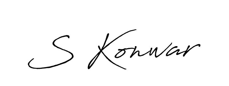 if you are searching for the best signature style for your name S Konwar. so please give up your signature search. here we have designed multiple signature styles  using Antro_Vectra_Bolder. S Konwar signature style 7 images and pictures png