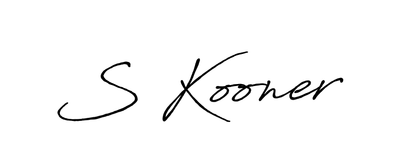 Create a beautiful signature design for name S Kooner. With this signature (Antro_Vectra_Bolder) fonts, you can make a handwritten signature for free. S Kooner signature style 7 images and pictures png