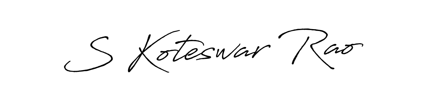 You should practise on your own different ways (Antro_Vectra_Bolder) to write your name (S Koteswar Rao) in signature. don't let someone else do it for you. S Koteswar Rao signature style 7 images and pictures png