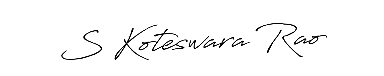Antro_Vectra_Bolder is a professional signature style that is perfect for those who want to add a touch of class to their signature. It is also a great choice for those who want to make their signature more unique. Get S Koteswara Rao name to fancy signature for free. S Koteswara Rao signature style 7 images and pictures png