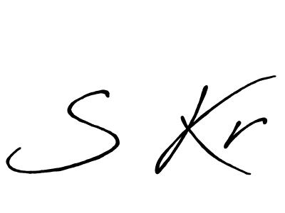 Create a beautiful signature design for name S Kr. With this signature (Antro_Vectra_Bolder) fonts, you can make a handwritten signature for free. S Kr signature style 7 images and pictures png