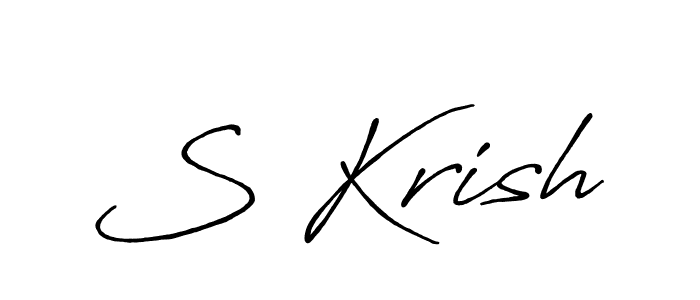 You should practise on your own different ways (Antro_Vectra_Bolder) to write your name (S Krish) in signature. don't let someone else do it for you. S Krish signature style 7 images and pictures png