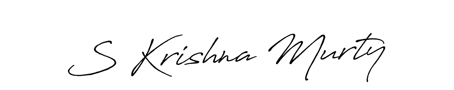 You should practise on your own different ways (Antro_Vectra_Bolder) to write your name (S Krishna Murty) in signature. don't let someone else do it for you. S Krishna Murty signature style 7 images and pictures png