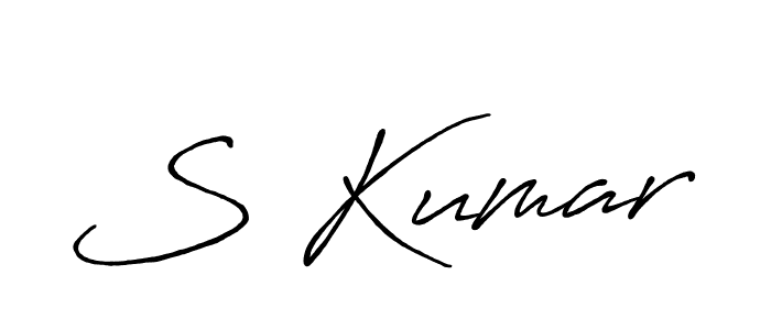 How to make S Kumar signature? Antro_Vectra_Bolder is a professional autograph style. Create handwritten signature for S Kumar name. S Kumar signature style 7 images and pictures png