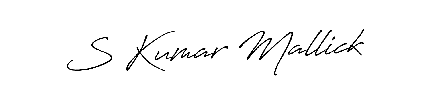 How to make S Kumar Mallick signature? Antro_Vectra_Bolder is a professional autograph style. Create handwritten signature for S Kumar Mallick name. S Kumar Mallick signature style 7 images and pictures png