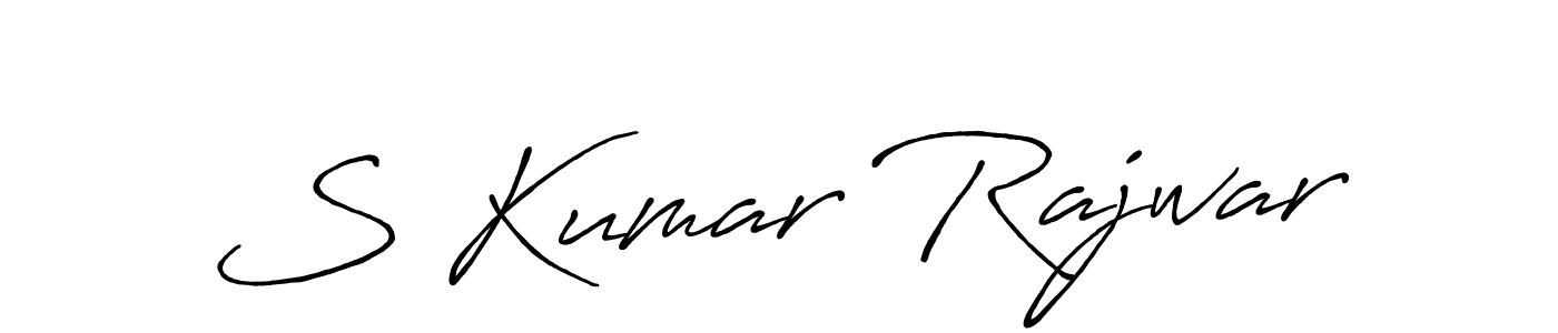 Make a beautiful signature design for name S Kumar Rajwar. With this signature (Antro_Vectra_Bolder) style, you can create a handwritten signature for free. S Kumar Rajwar signature style 7 images and pictures png