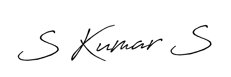 S Kumar S stylish signature style. Best Handwritten Sign (Antro_Vectra_Bolder) for my name. Handwritten Signature Collection Ideas for my name S Kumar S. S Kumar S signature style 7 images and pictures png