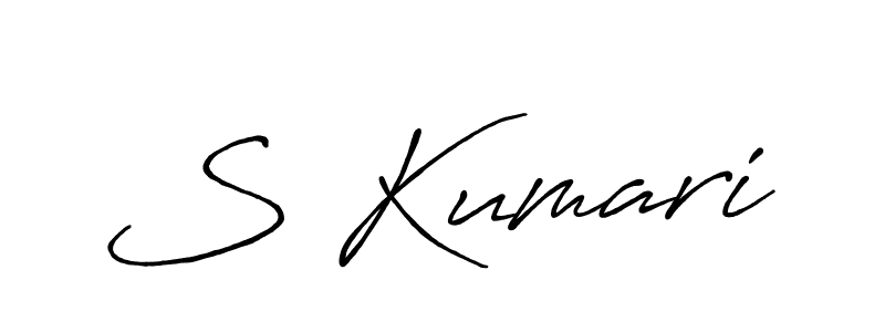 Create a beautiful signature design for name S Kumari. With this signature (Antro_Vectra_Bolder) fonts, you can make a handwritten signature for free. S Kumari signature style 7 images and pictures png