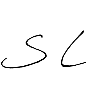 How to make S L name signature. Use Antro_Vectra_Bolder style for creating short signs online. This is the latest handwritten sign. S L signature style 7 images and pictures png