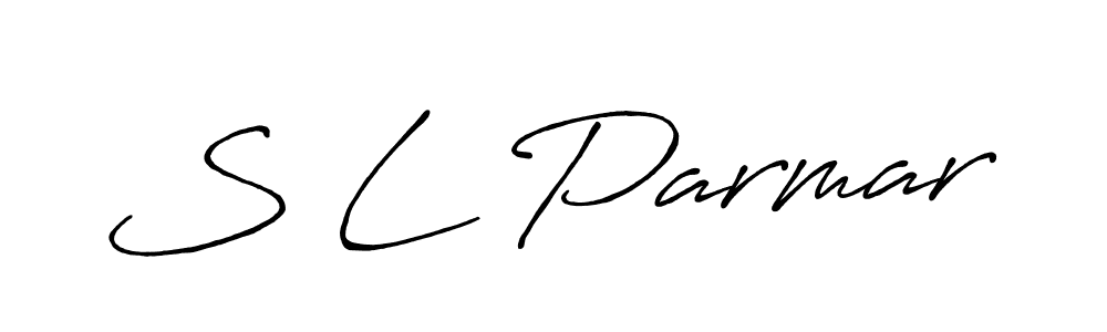 Also You can easily find your signature by using the search form. We will create S L Parmar name handwritten signature images for you free of cost using Antro_Vectra_Bolder sign style. S L Parmar signature style 7 images and pictures png