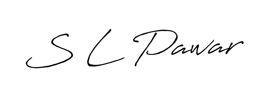 Create a beautiful signature design for name S L Pawar. With this signature (Antro_Vectra_Bolder) fonts, you can make a handwritten signature for free. S L Pawar signature style 7 images and pictures png